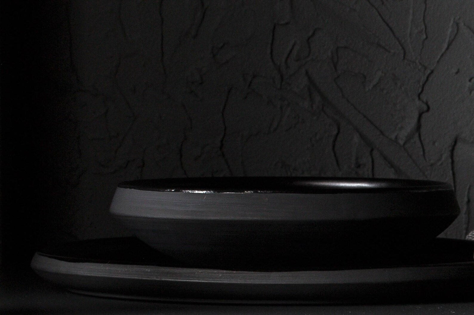 Handmade Matte Black Dinnerware for Big pasta or ramen bowl