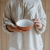 Handmade Medium Terracotta Ceramic Bowl – Ideal for Cereal, Breakfast & Soup